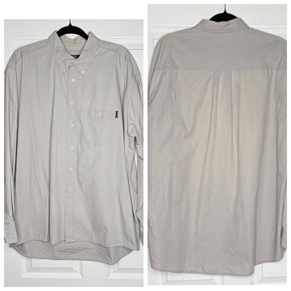 VTG 90s CAMEL ACTIVE Light Gray  Long Sleeve Regular Fit Shirt XL